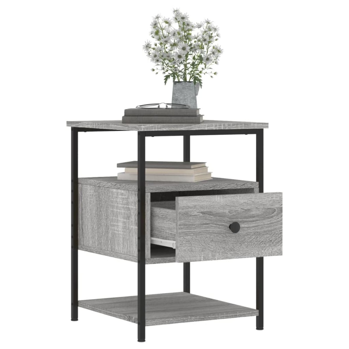 vidaXL Κομοδίνο Γκρι Sonoma 40 x 42 x 56 εκ. από Επεξεργασμένο Ξύλο
