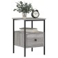 vidaXL Κομοδίνο Γκρι Sonoma 34 x 36 x 50 εκ. από Επεξεργασμένο Ξύλο