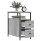 vidaXL Κομοδίνα 2 τεμ. Γκρι Sonoma 30 x 60 x 60 εκ. από Επεξεργ. Ξύλο