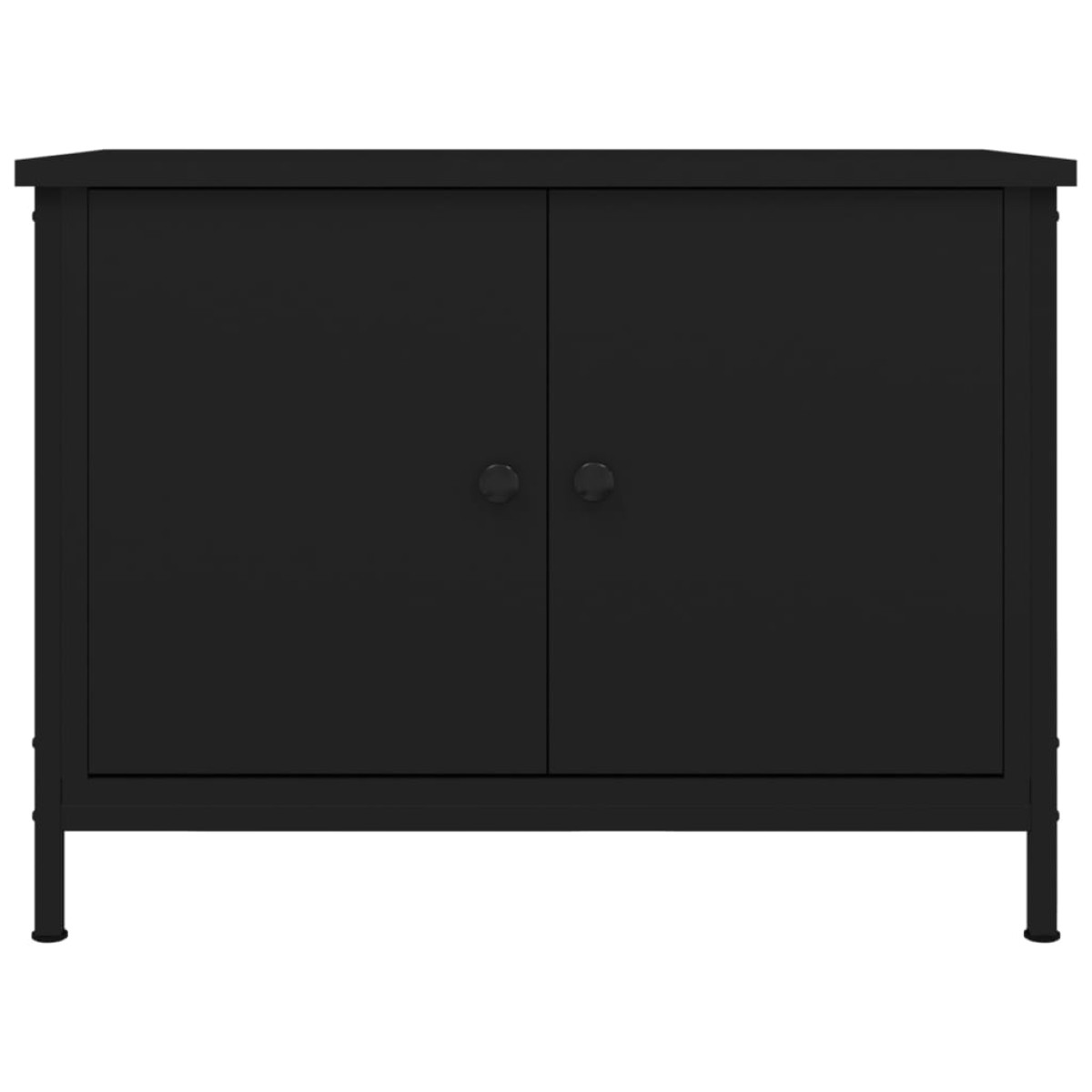 vidaXL Έπιπλο Τηλεόρασης με Πόρτες Μαύρο 60 x 35 x 45 εκ. Επεξ. Ξύλο