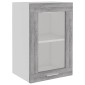 vidaXL Κρεμαστό Ντουλάπι Γυάλινο Γκρι Sonoma 40x31x60 εκ. Επεξ. Ξύλο
