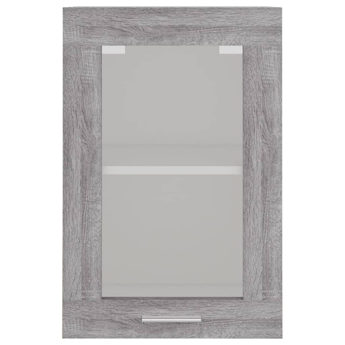 vidaXL Κρεμαστό Ντουλάπι Γυάλινο Γκρι Sonoma 40x31x60 εκ. Επεξ. Ξύλο