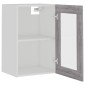 vidaXL Κρεμαστό Ντουλάπι Γυάλινο Γκρι Sonoma 40x31x60 εκ. Επεξ. Ξύλο