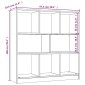 vidaXL Βιβλιοθήκη Γκρι Sonoma 97,5x29,5x100 εκ. από Επεξεργασμένο Ξύλο