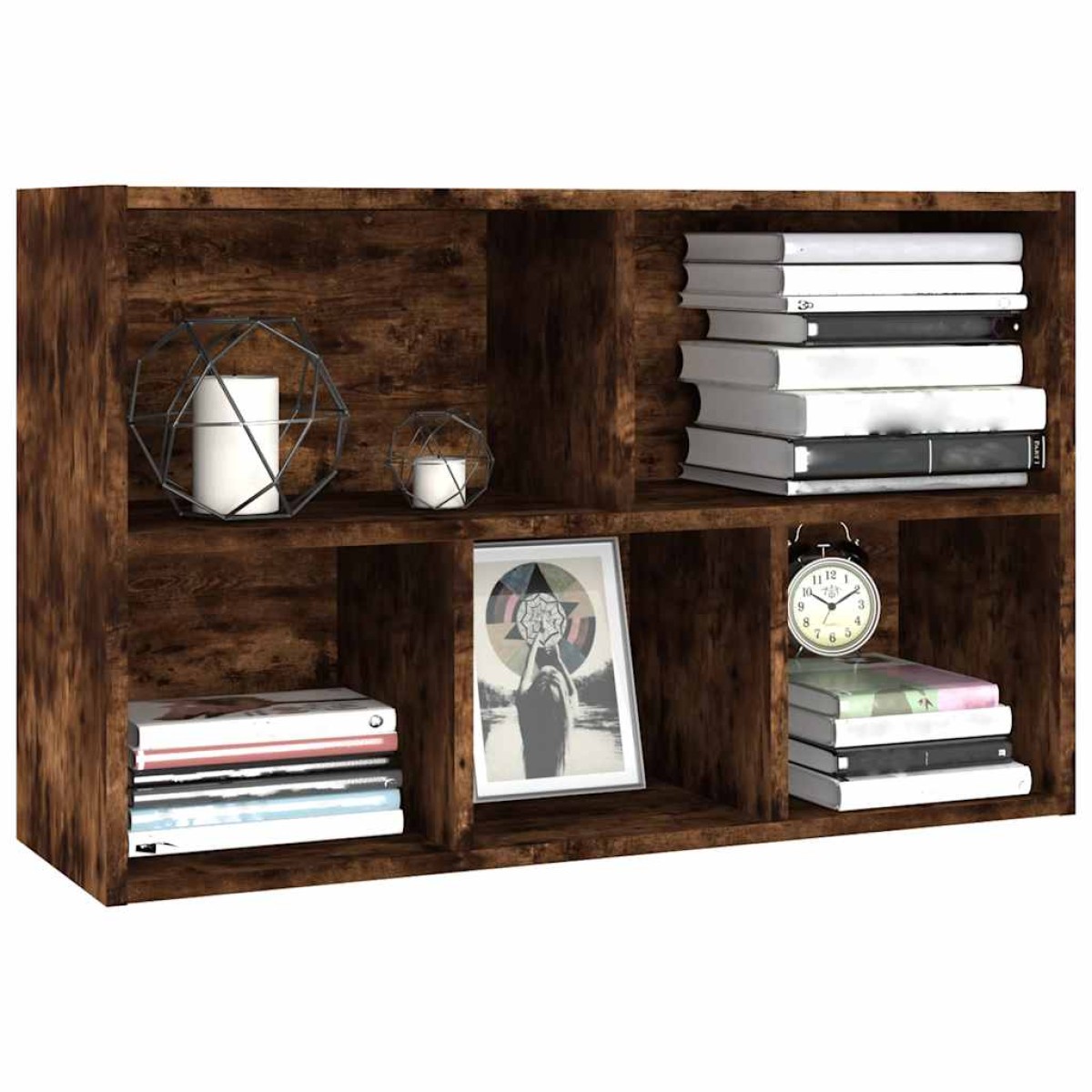 vidaXL Βιβλιοθήκη/Ντουλάπι Καπνιστή Δρυς 50x25x80 εκ. Επεξεργ. Ξύλο