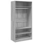 vidaXL Ντουλάπα Γκρι Sonoma 100 x 50 x 200 εκ. από Επεξεργασμένο Ξύλο