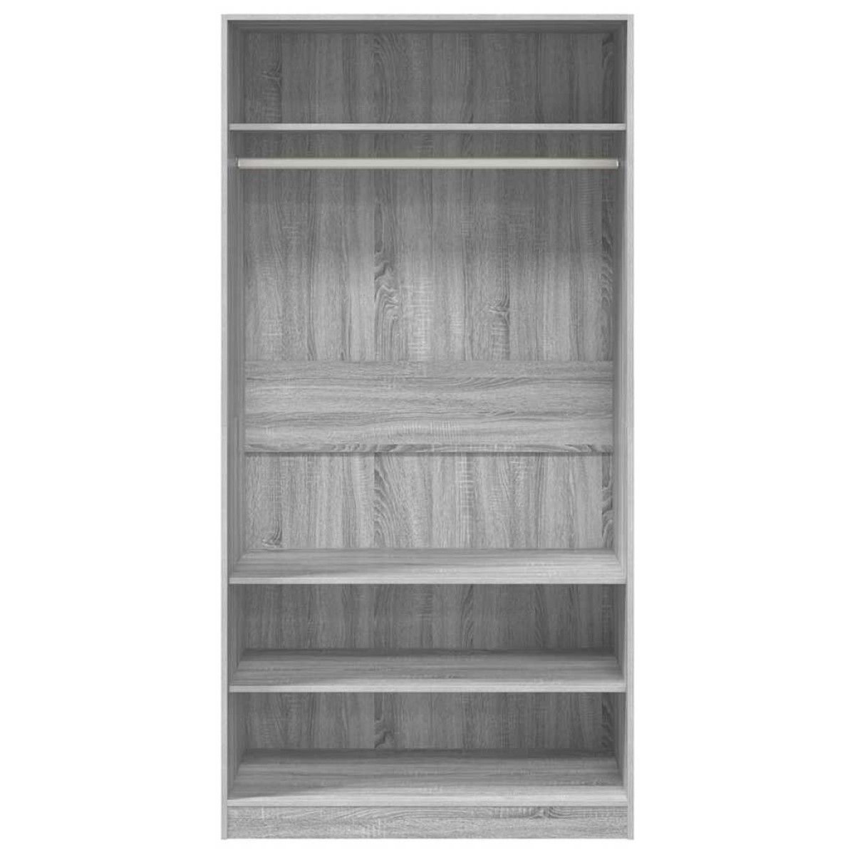 vidaXL Ντουλάπα Γκρι Sonoma 100 x 50 x 200 εκ. από Επεξεργασμένο Ξύλο