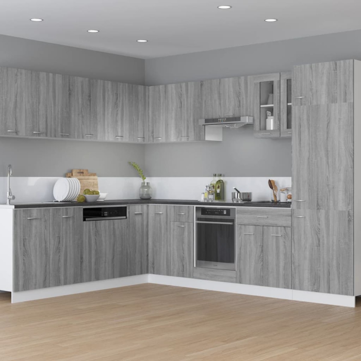 vidaXL Ντουλάπι Κρεμαστό Γκρι Sonoma 29,5x31x60 εκ. Επεξεργασμένο Ξύλο