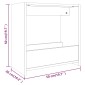vidaXL Βοηθητικό Τραπέζι Καφέ Δρυς 50x26x50 εκ. Επεξεργασμένο Ξύλο