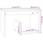 vidaXL Βοηθητικό Τραπέζι Καπνιστή Δρυς 59x36x38 εκ. Επεξεργασμένο Ξύλο