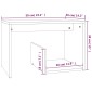 vidaXL Βοηθητικό Τραπέζι Καφέ Δρυς 59x36x38 εκ. Επεξεργασμένο Ξύλο