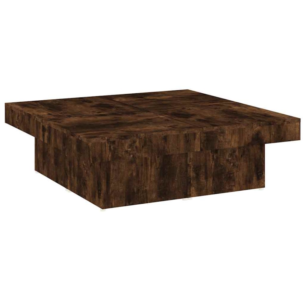 vidaXL Τραπεζάκι Σαλονιού Καπνιστή Δρυς 90x90x28 εκ. Επεξεργασμ. Ξύλο