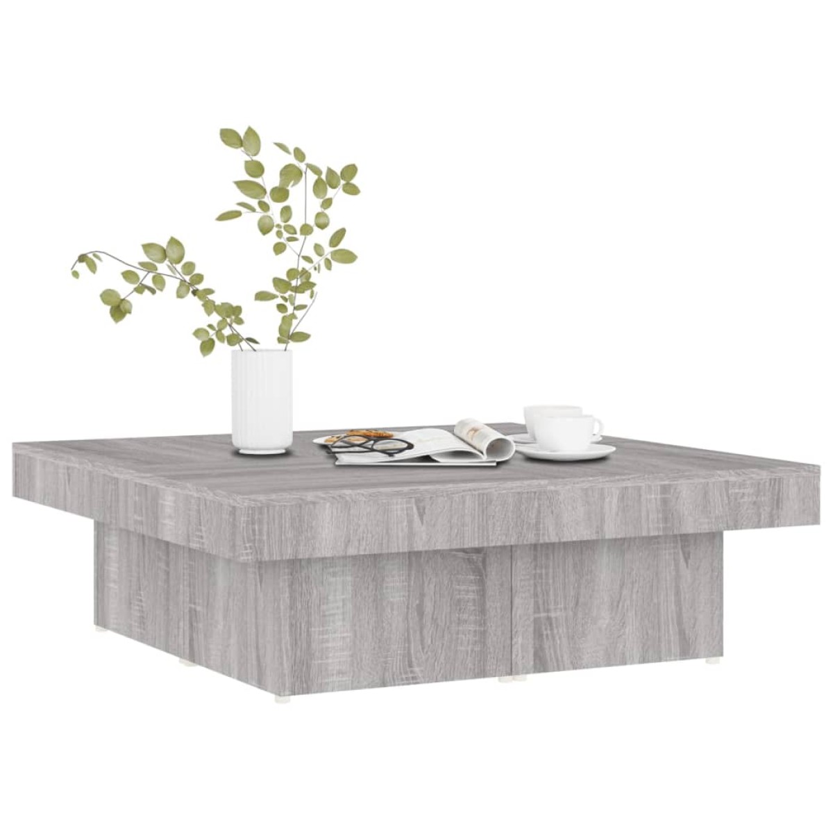 vidaXL Τραπεζάκι Σαλονιού Γκρι Sonoma 90x90x28 εκ. Επεξεργασμένο Ξύλο