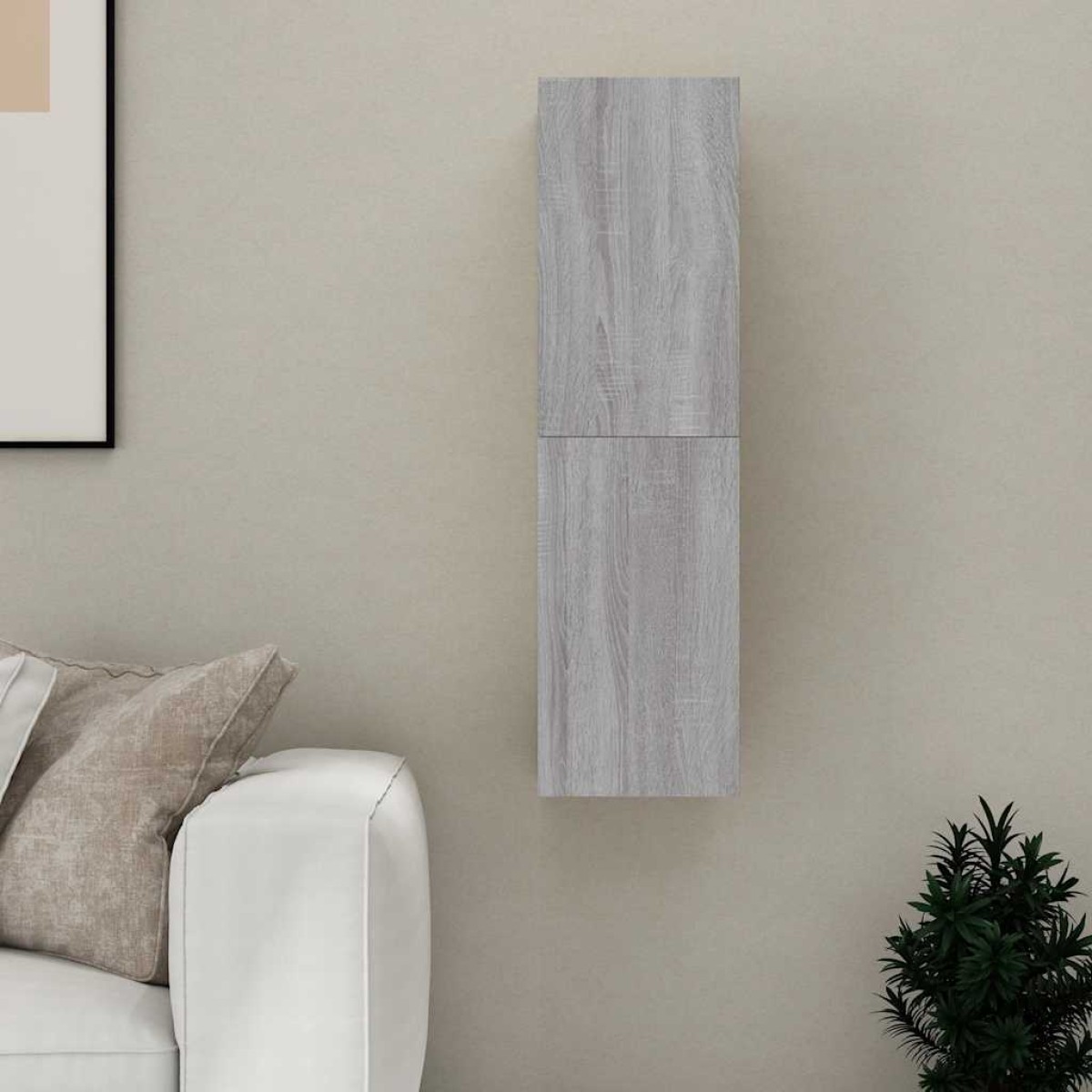 vidaXL Έπιπλο Τηλεόρασης Επιτοίχιο Γκρι Sonoma 30,5 x 30 x 110 εκ.
