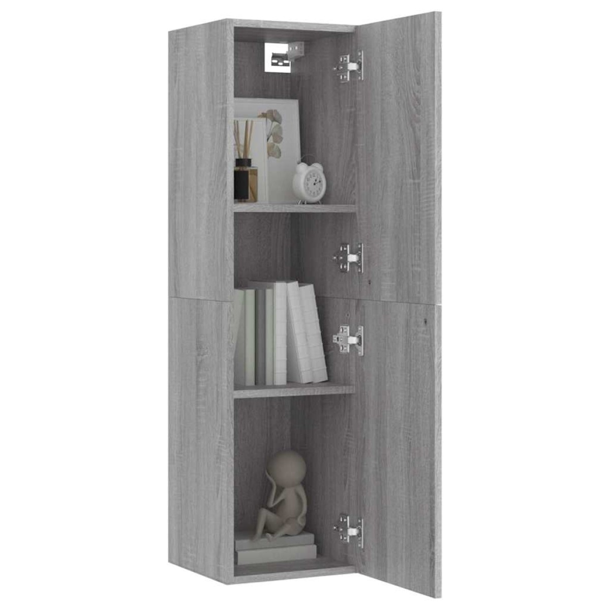 vidaXL Έπιπλο Τηλεόρασης Επιτοίχιο Γκρι Sonoma 30,5 x 30 x 110 εκ.