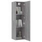vidaXL Έπιπλο Τηλεόρασης Επιτοίχιο Γκρι Sonoma 30,5 x 30 x 110 εκ.