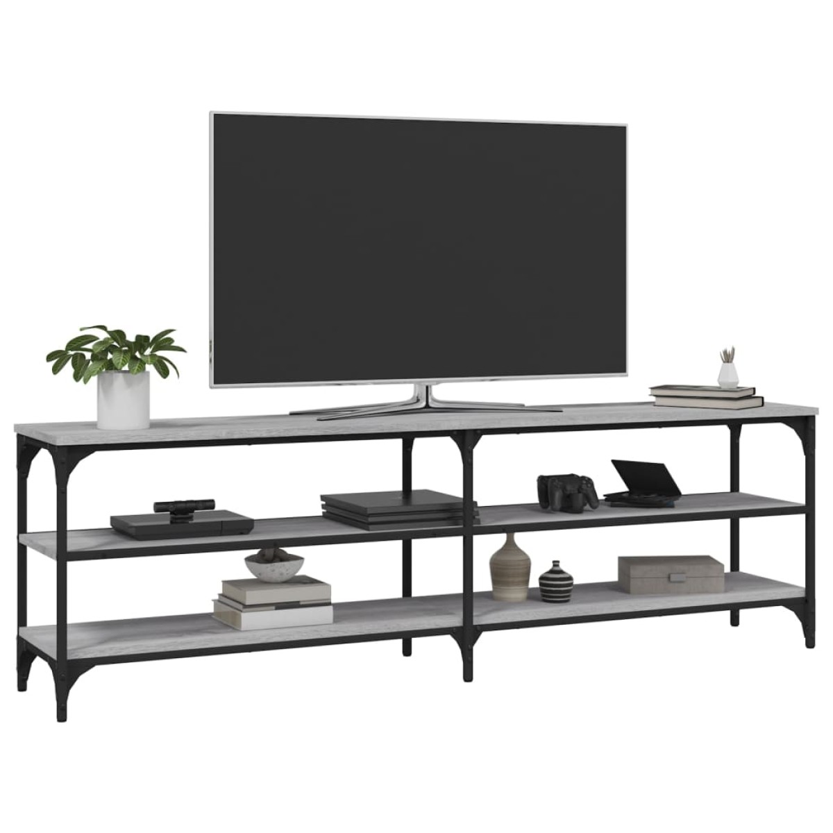 vidaXL Έπιπλο Τηλεόρασης Γκρι Sonoma 160x30x50 εκ. από Επεξεργ. Ξύλο