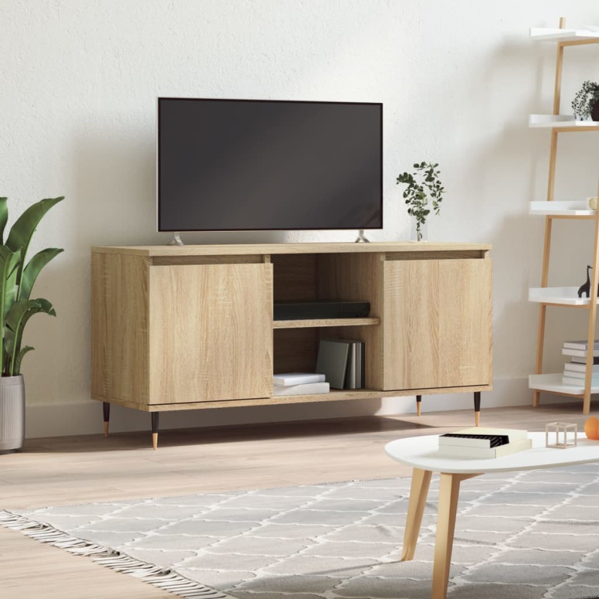 vidaXL Έπιπλο Τηλεόρασης Sonoma Δρυς 104 x 35 x 50 εκ. Επεξεργ. Ξύλο