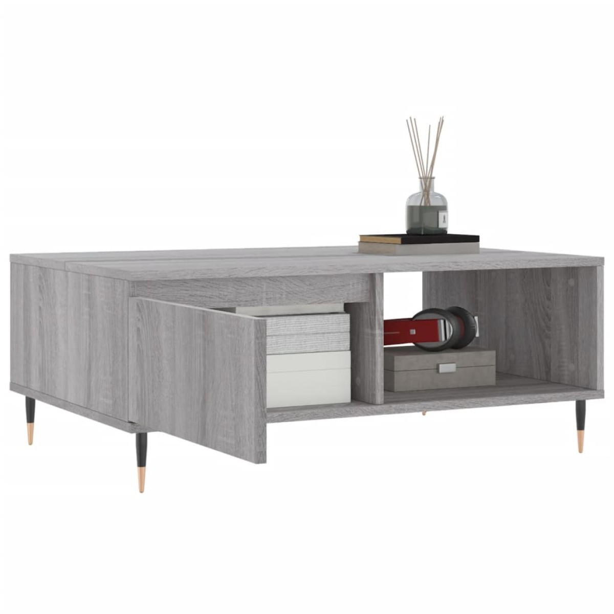 vidaXL Τραπεζάκι Σαλονιού Γκρι Sonoma 90x60x35 εκ. Επεξεργασμένο Ξύλο