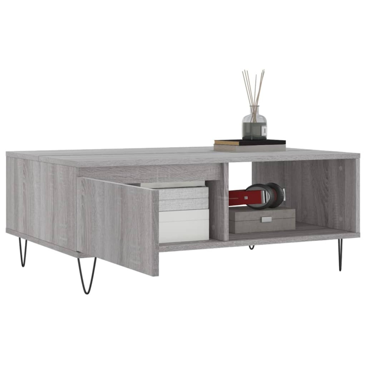 vidaXL Τραπεζάκι Σαλονιού Γκρι Sonoma 90x60x35 εκ. Επεξεργασμένο Ξύλο