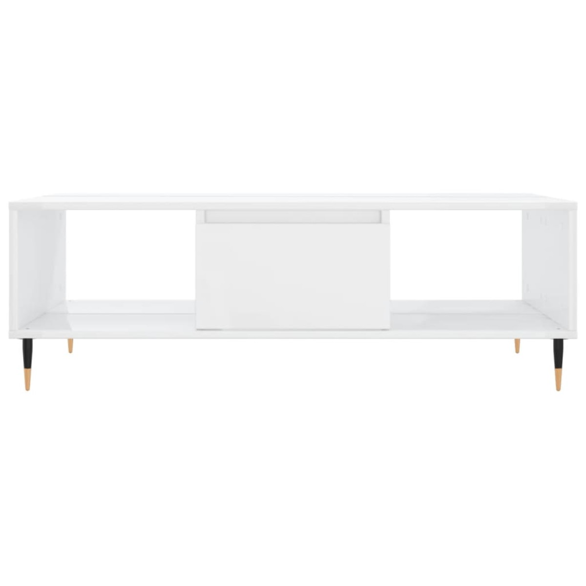 vidaXL Τραπεζάκι Σαλονιού Γυαλ. Λευκό 104x60x35 εκ. από Επεξεργ. Ξύλο