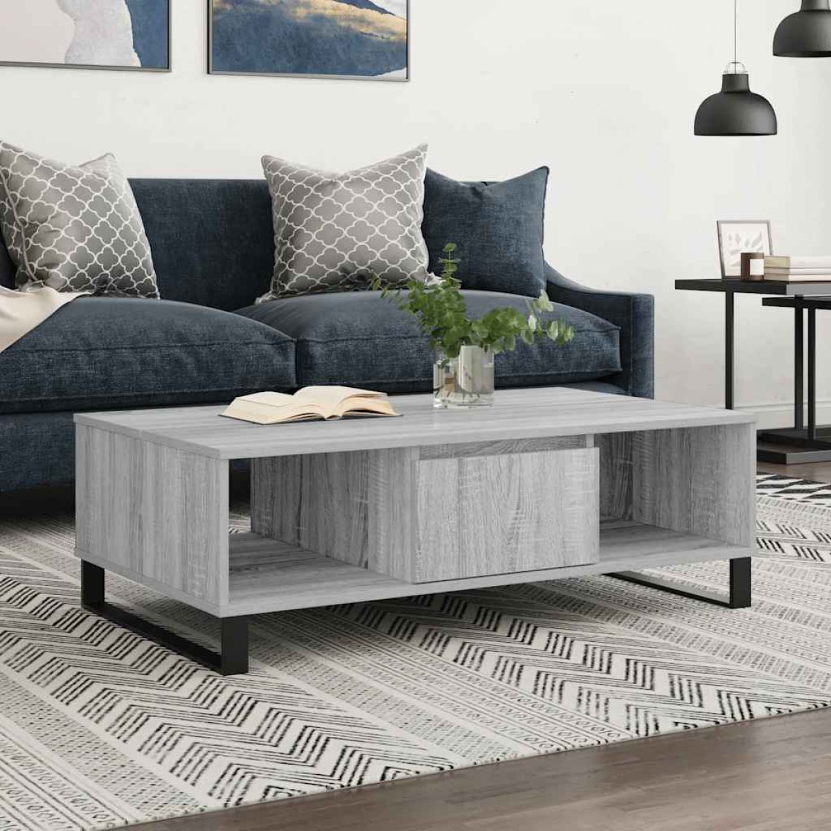vidaXL Τραπεζάκι Σαλονιού Γκρι Sonoma 104x60x35 εκ. Επεξεργασμένο Ξύλο