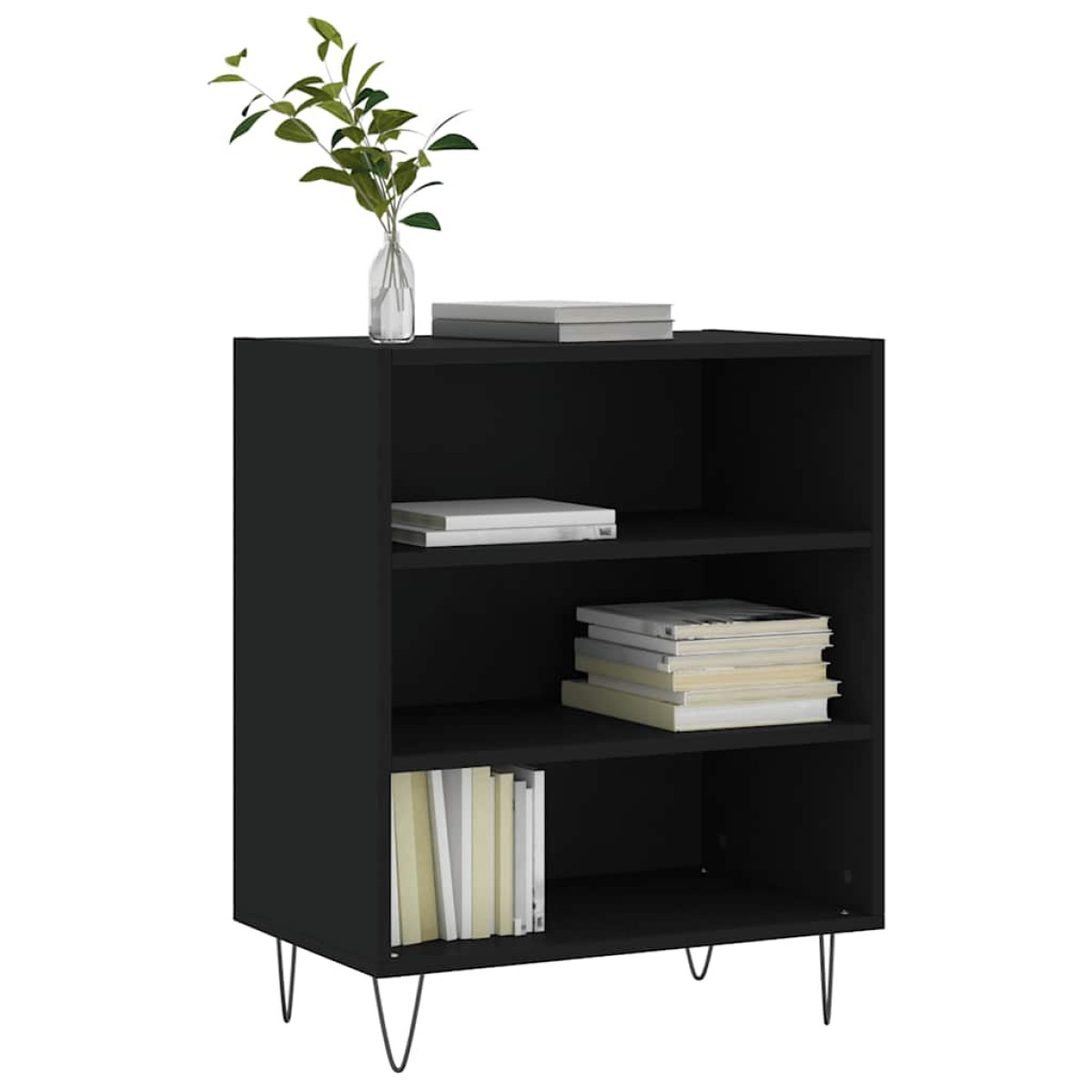 vidaXL Ραφιέρα Μαύρη 57 x 35 x 70 εκ. από Επεξεργασμένο Ξύλο