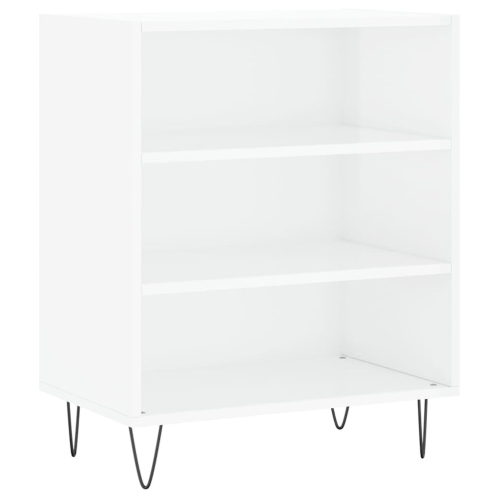 vidaXL Ραφιέρα Γυαλιστερή Λευκή 57 x 35 x 70 εκ. από Επεξεργ. Ξύλο