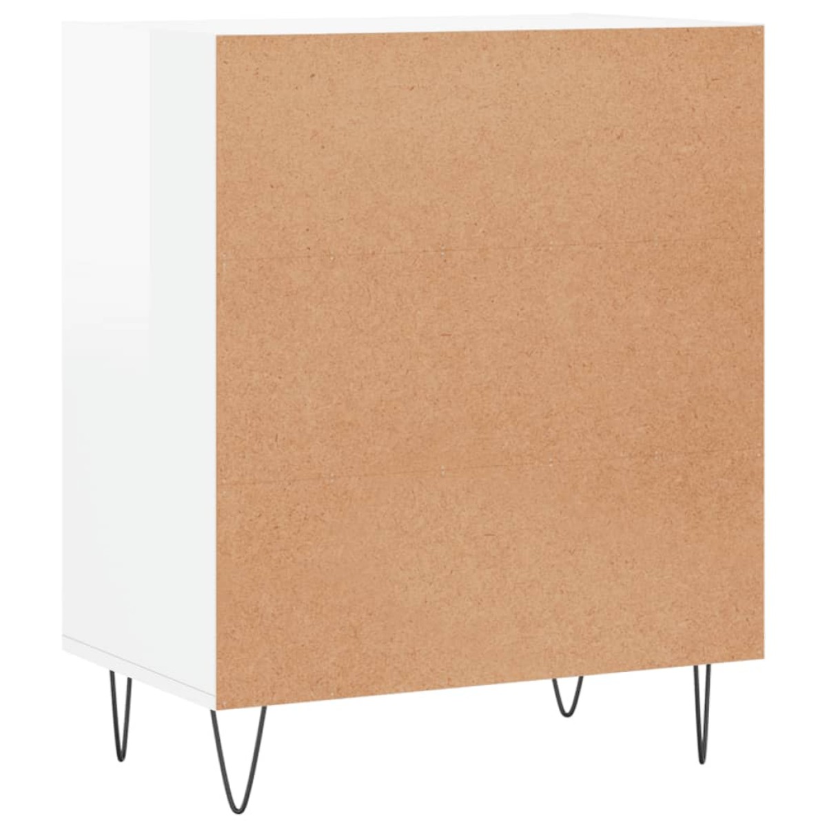 vidaXL Ραφιέρα Γυαλιστερή Λευκή 57 x 35 x 70 εκ. από Επεξεργ. Ξύλο