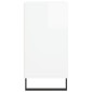 vidaXL Ραφιέρα Γυαλιστερή Λευκή 57 x 35 x 70 εκ. από Επεξεργ. Ξύλο