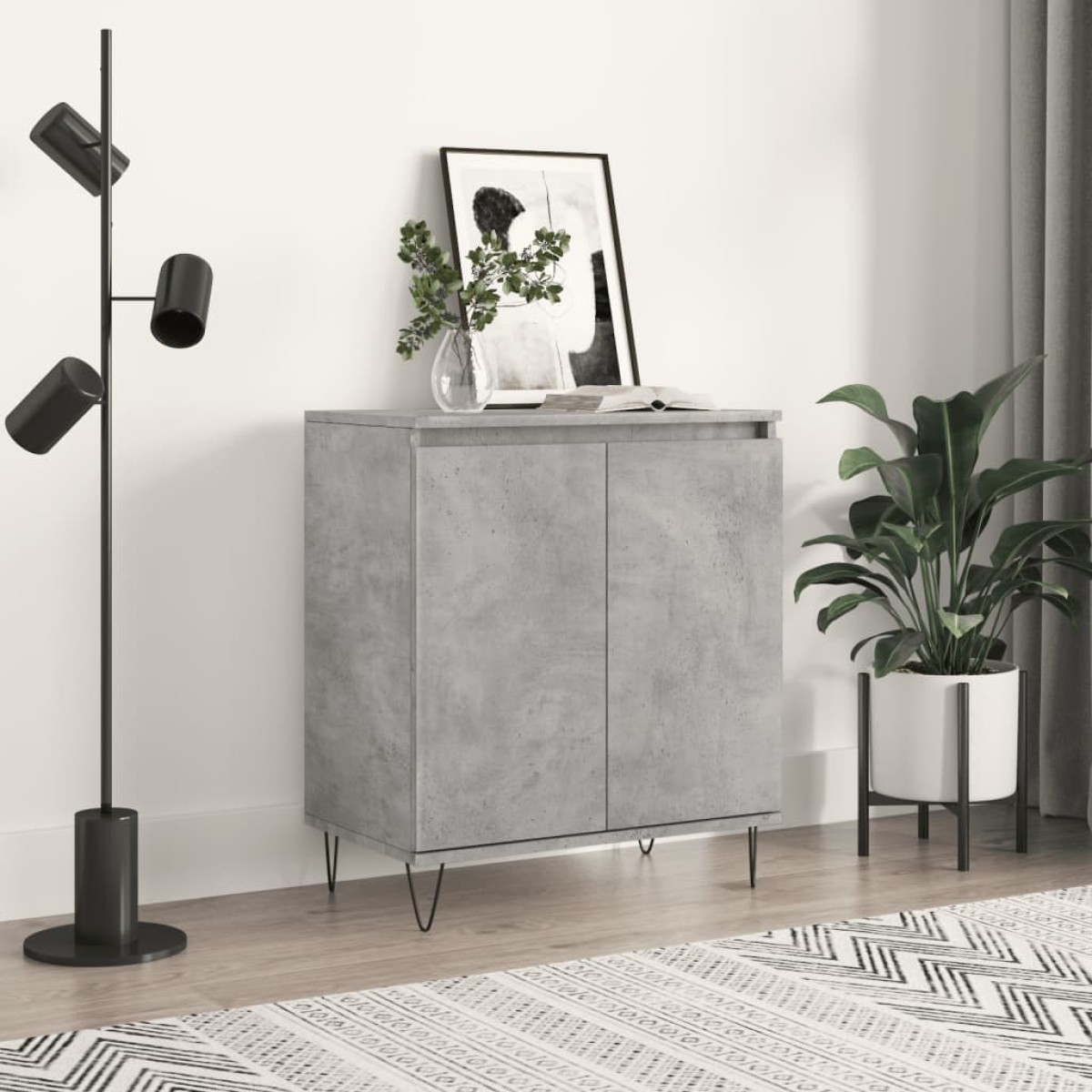 vidaXL Ντουλάπι Γκρι Σκυροδέματος 60x35x70 εκ. Επεξεργασμένο Ξύλο