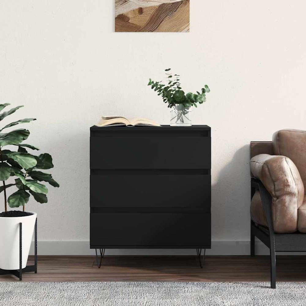 vidaXL Ντουλάπι Μαύρο 60x35x70 εκ. από Επεξεργασμένο Ξύλο