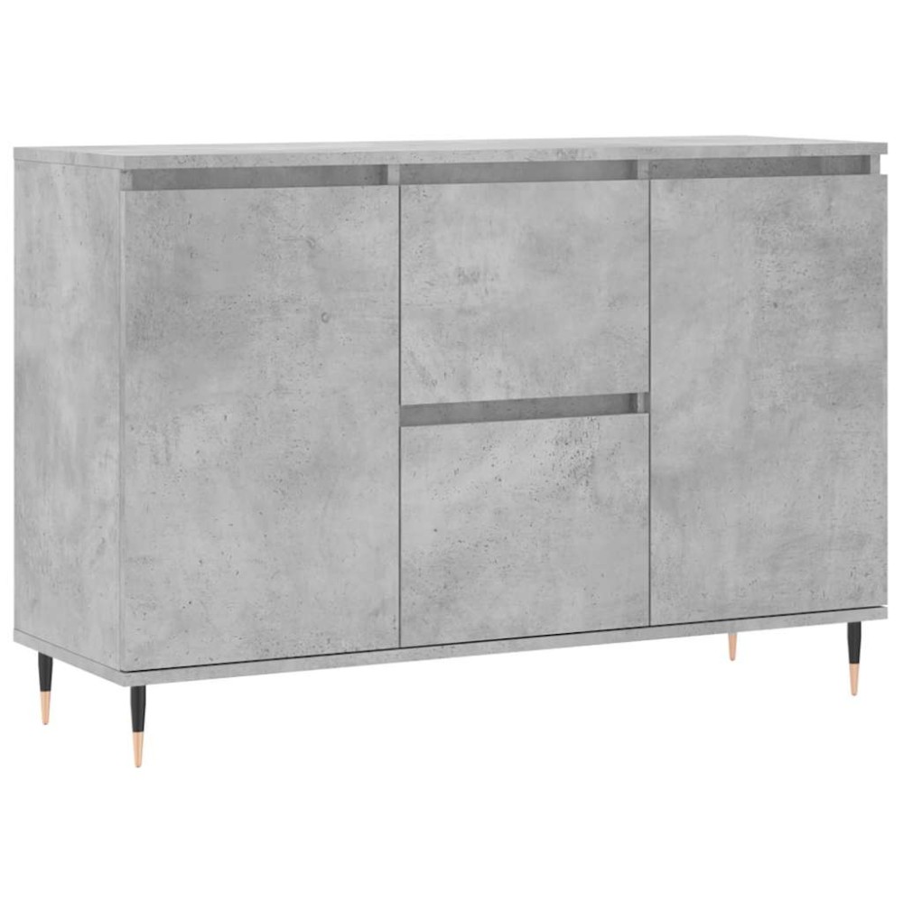 vidaXL Μπουφές Γκρι Σκυροδέματος 101,5x35x70 εκ. από Επεξεργασμένο Ξύλο