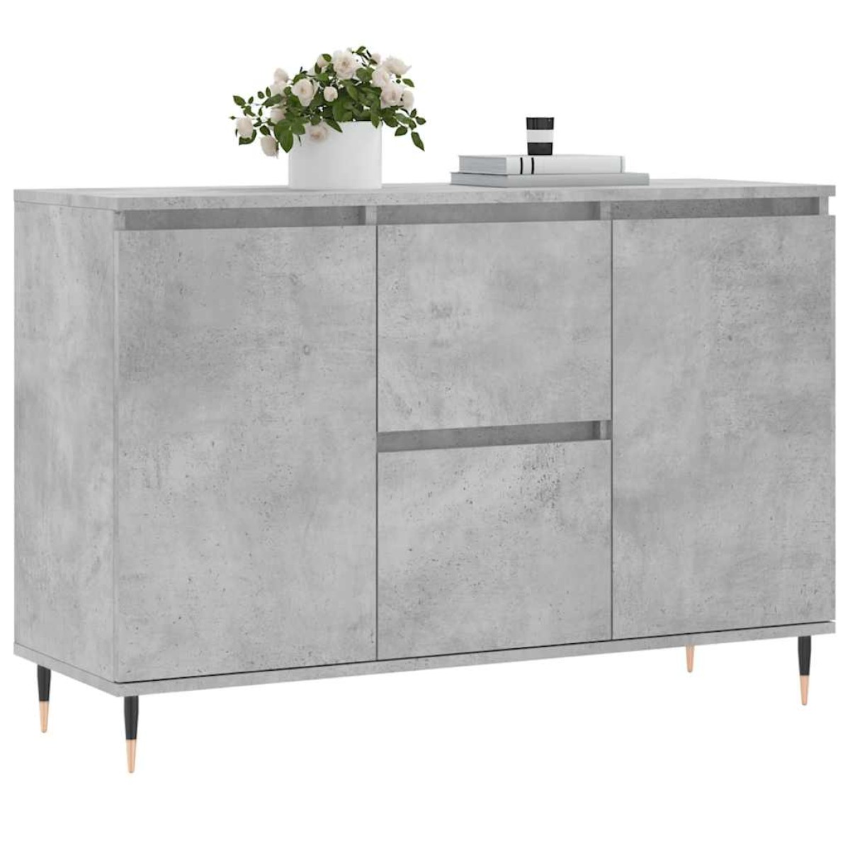 vidaXL Μπουφές Γκρι Σκυροδέματος 104x35x70 εκ. από Επεξεργασμένο Ξύλο