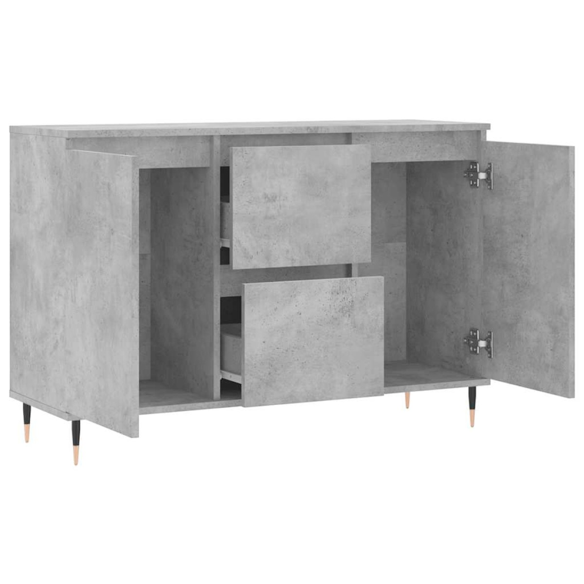 vidaXL Μπουφές Γκρι Σκυροδέματος 104x35x70 εκ. από Επεξεργασμένο Ξύλο