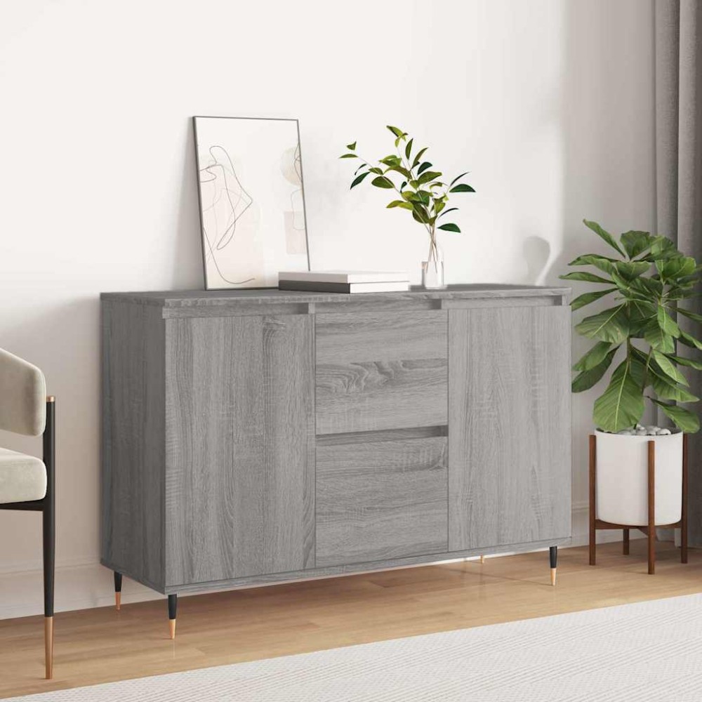 vidaXL Μπουφές Γκρι Sonoma 101,5 x 35 x 70 εκ. από Επεξεργασμένο Ξύλο