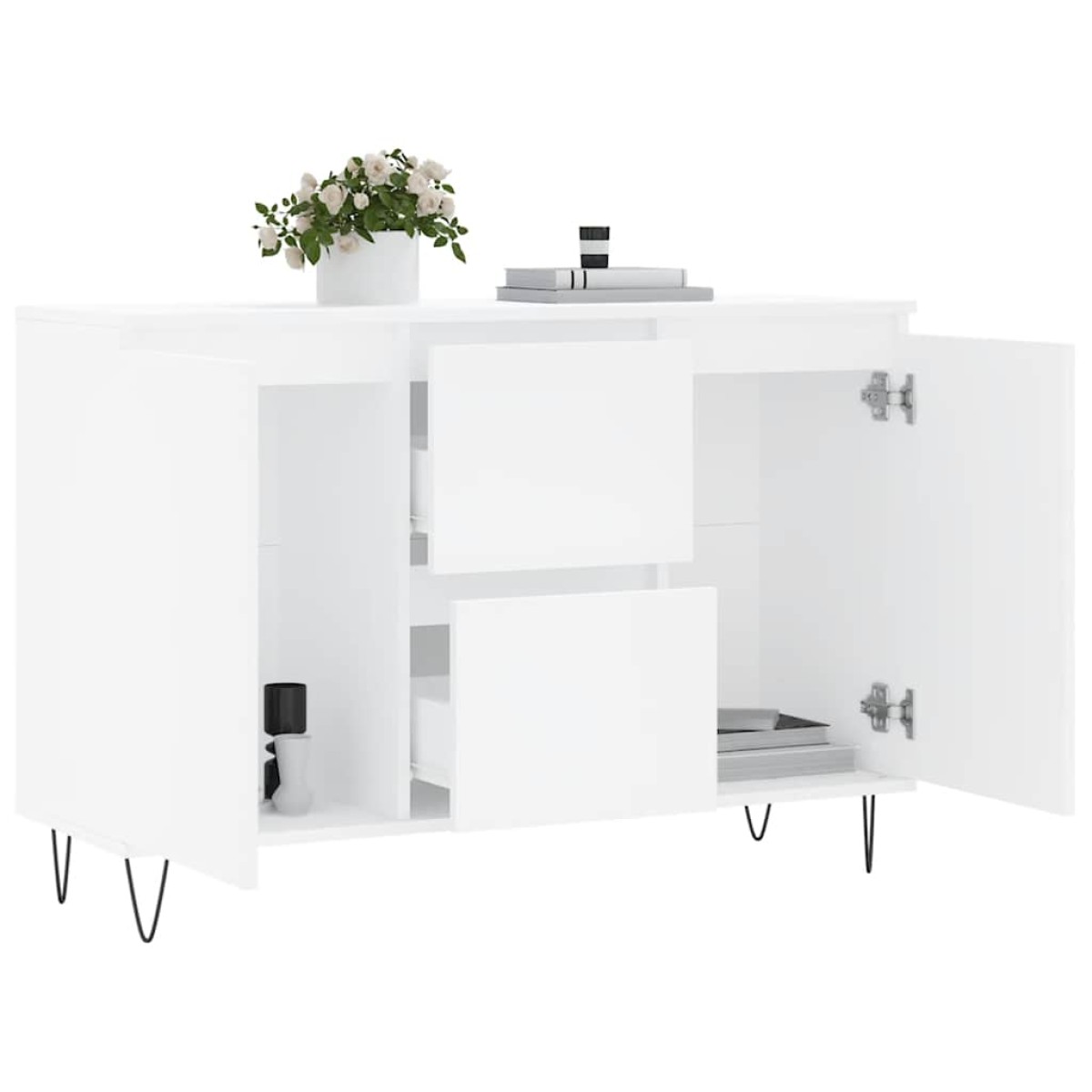 vidaXL Μπουφές Λευκός 104 x 35 x 70 εκ. από Επεξεργασμένο Ξύλο