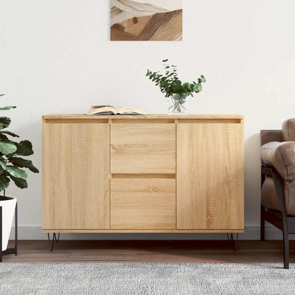 vidaXL Μπουφές Sonoma Δρυς 101,5 x 35 x 70 εκ. από Επεξεργασμένο Ξύλο
