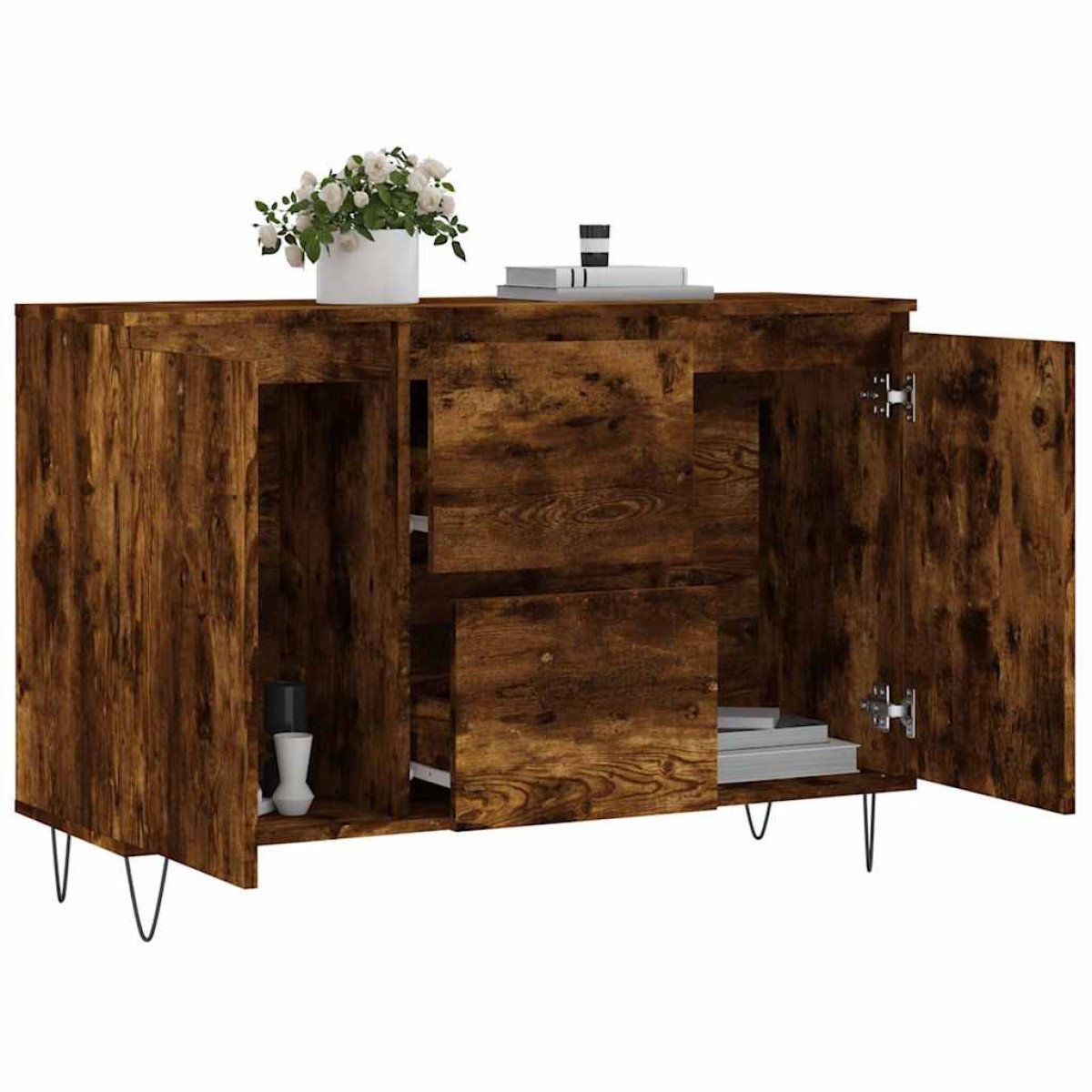 vidaXL Ντουλάπι Καπνιστή Δρυς 104x35x70 εκ. από Επεξεργασμένο Ξύλο