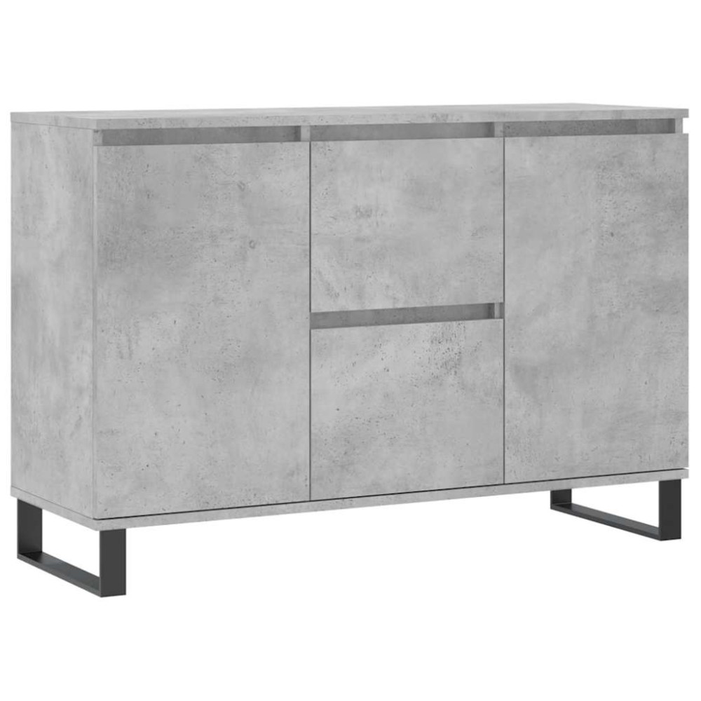 vidaXL Μπουφές Γκρι Σκυροδέματος 101,5x35x70 εκ. από Επεξεργασμένο Ξύλο