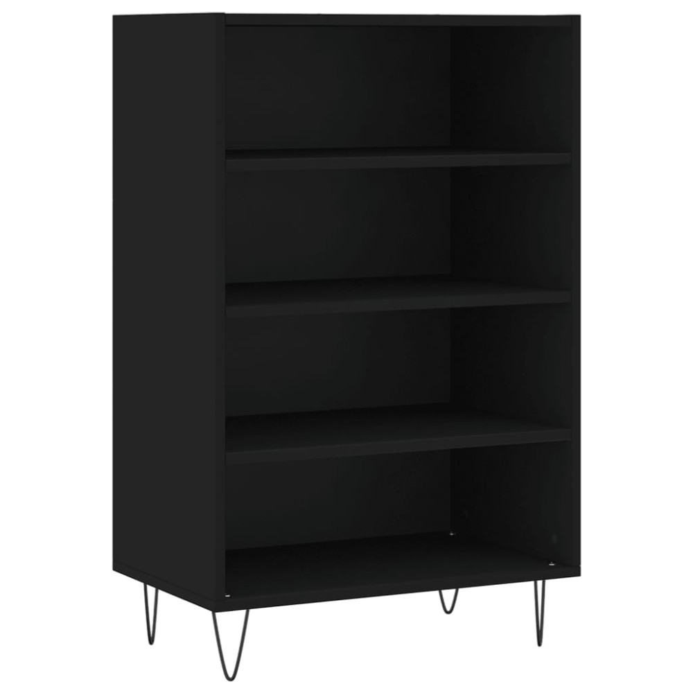 vidaXL Ραφιέρα Μαύρη 57 x 35 x 90 από Επεξεργασμένο Ξύλο