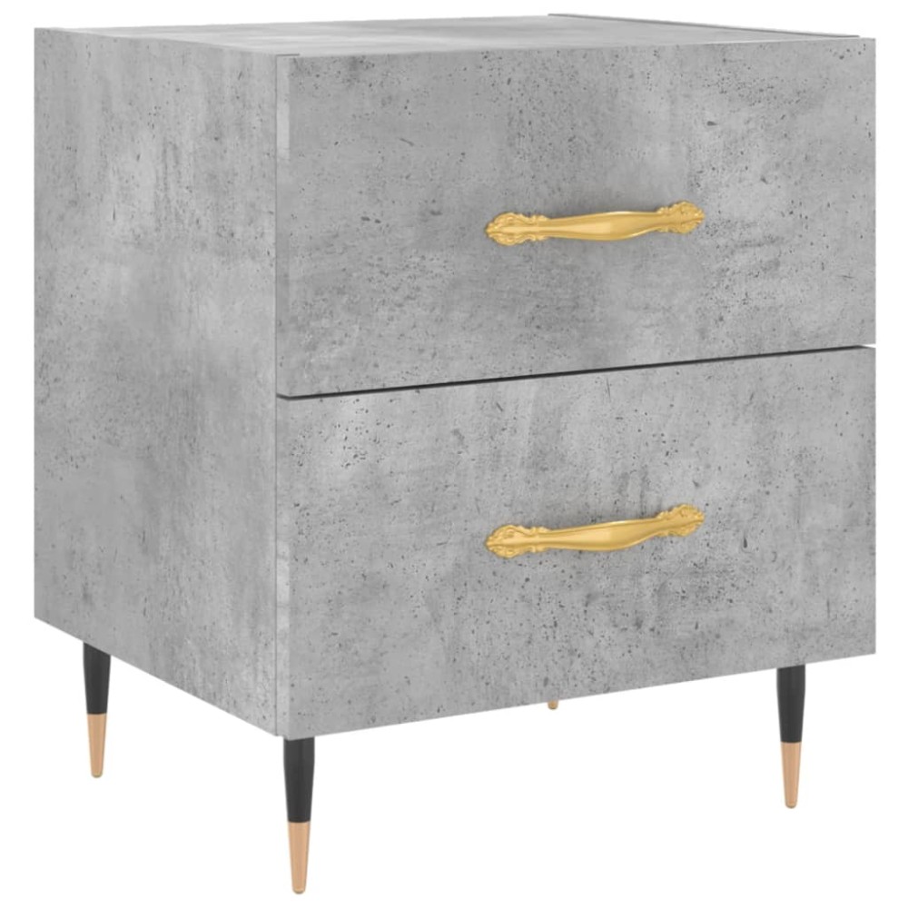 vidaXL Κομοδίνο Γκρι Σκυροδ. 40 x 35 x 47,5 εκ. από Επεξεργασμένο Ξύλο