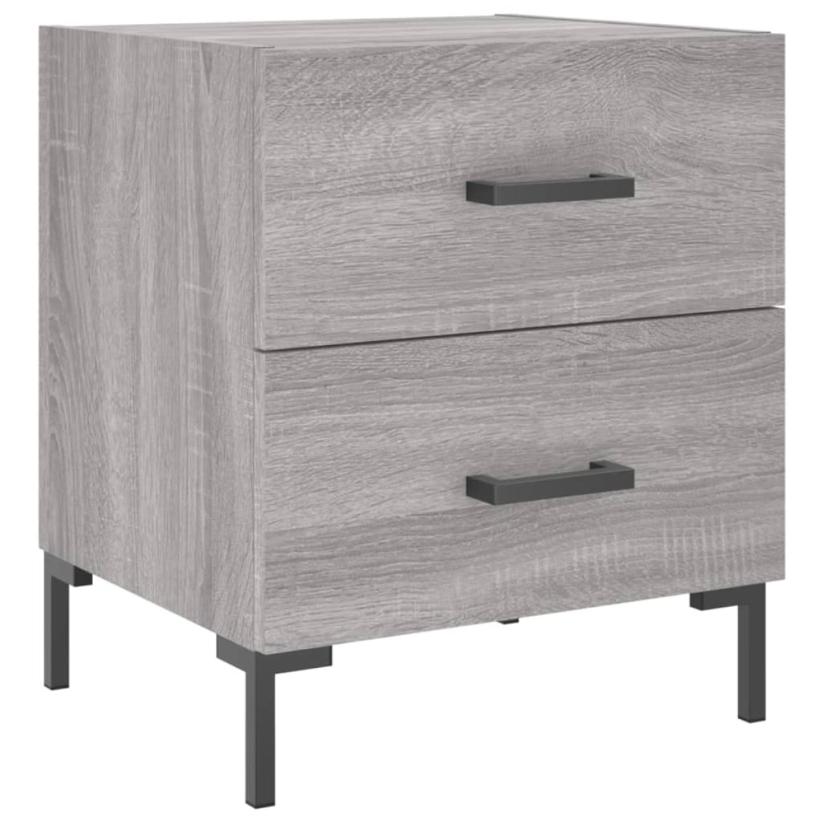 vidaXL Κομοδίνα 2 τεμ. Γκρι Sonoma 40 x 35 x 47,5 εκ. Επεξεργ. Ξύλο