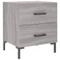 vidaXL Κομοδίνα 2 τεμ. Γκρι Sonoma 40 x 35 x 47,5 εκ. Επεξεργ. Ξύλο