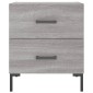 vidaXL Κομοδίνα 2 τεμ. Γκρι Sonoma 40 x 35 x 47,5 εκ. Επεξεργ. Ξύλο
