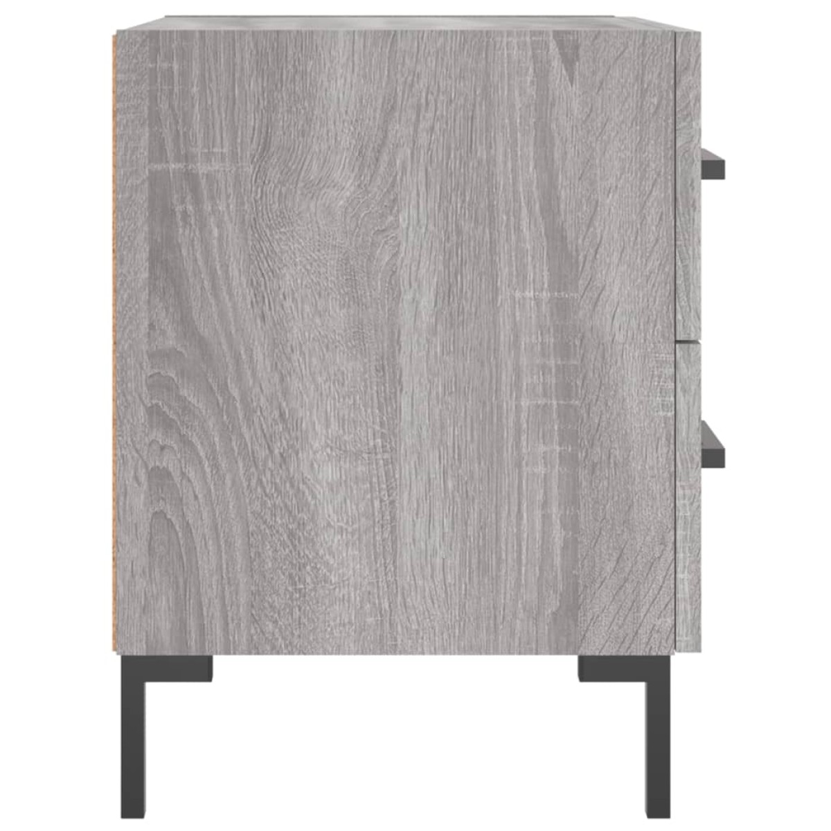 vidaXL Κομοδίνα 2 τεμ. Γκρι Sonoma 40 x 35 x 47,5 εκ. Επεξεργ. Ξύλο