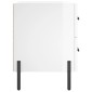 vidaXL Κομοδίνα 2 τεμ Γυαλ. Λευκό 40 x 35 x 47,5 εκ. από Επεξεργ. Ξύλο