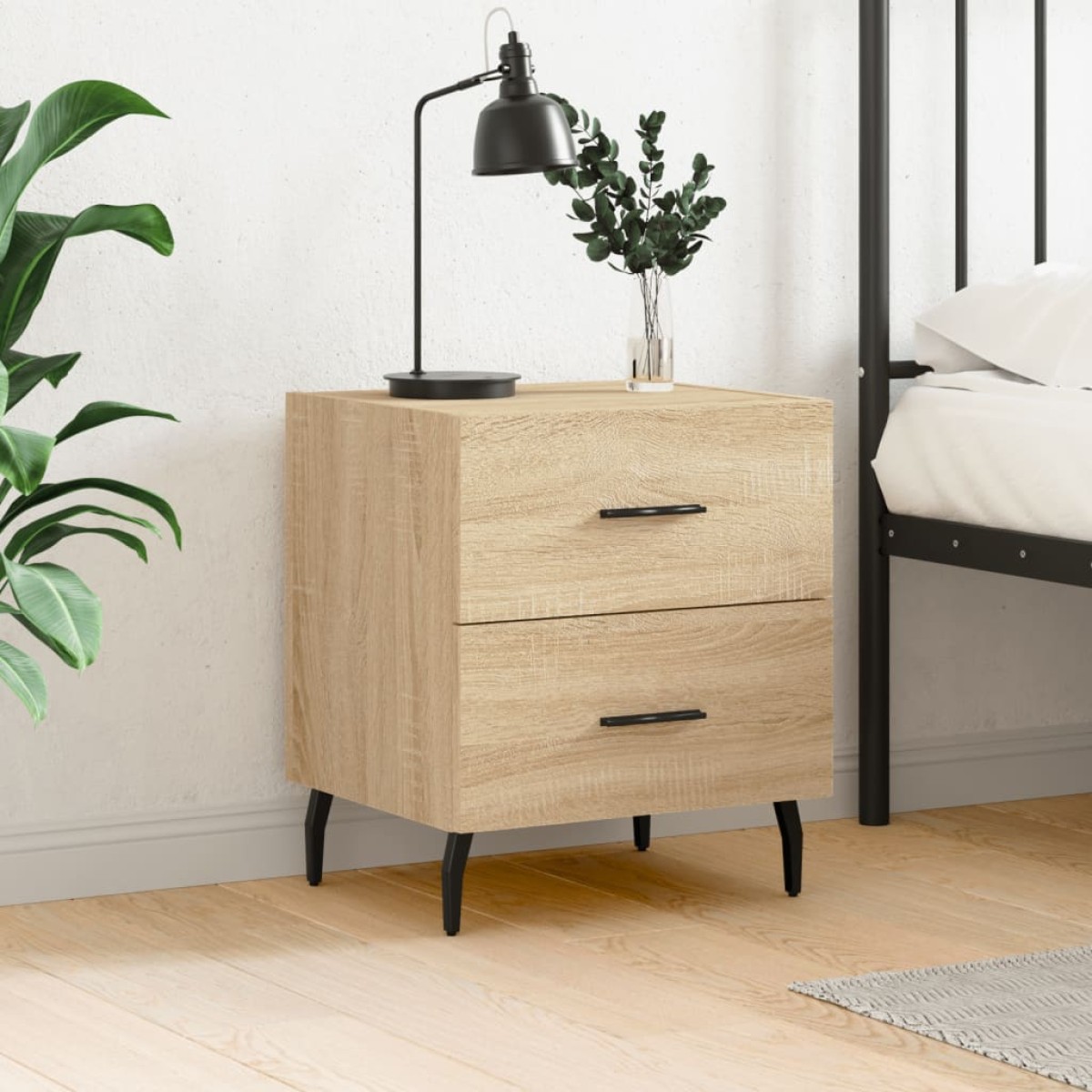 vidaXL Κομοδίνο Sonoma Δρυς 40 x 35 x 47,5 εκ. από Επεξεργασμένο Ξύλο