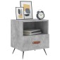 vidaXL Κομοδίνα 2 τεμ. Γκρι Σκυροδεμ. 40 x 35 x 47,5 εκ. Επεξεργ. Ξύλο