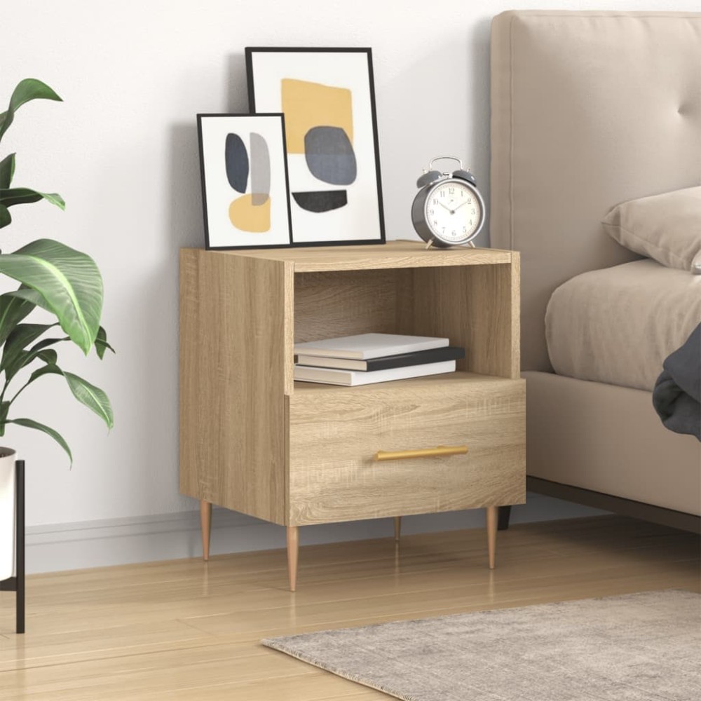 vidaXL Κομοδίνο Sonoma Δρυς 40 x 35 x 47,5 εκ. από Επεξεργασμένο Ξύλο